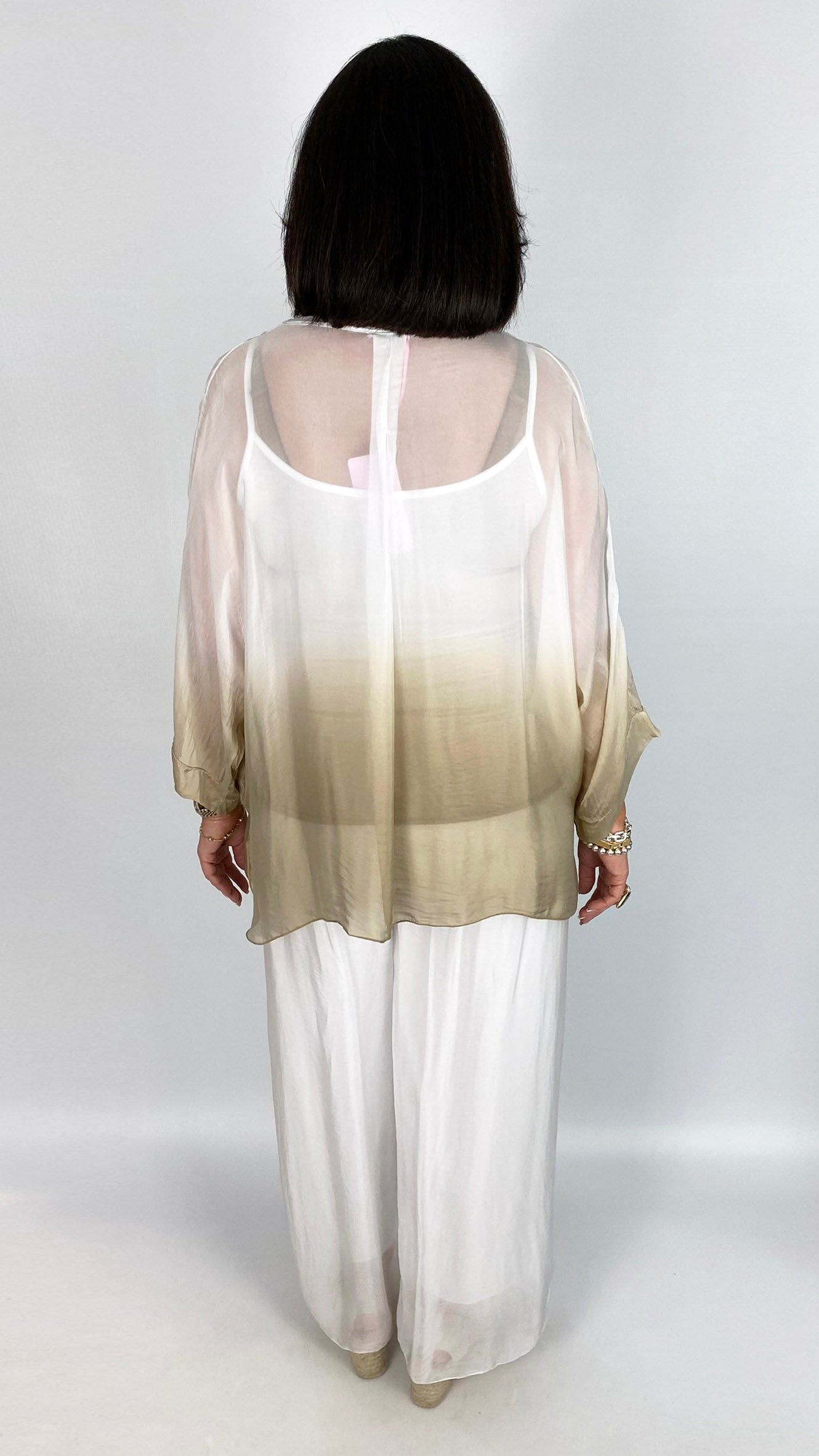 Silk dip-dye blouse & cami set | 2 Colours