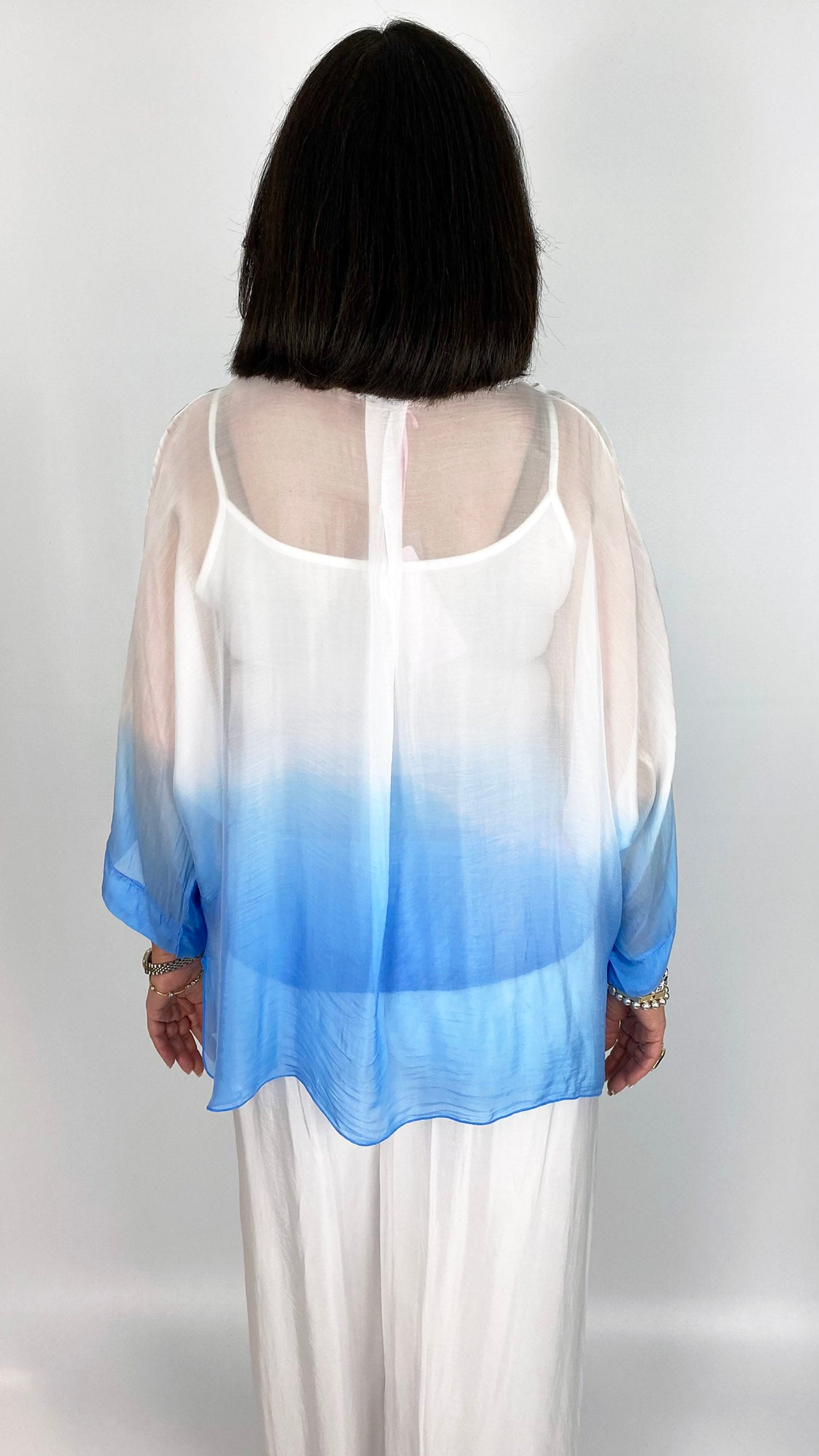 Silk dip-dye blouse & cami set | 2 Colours
