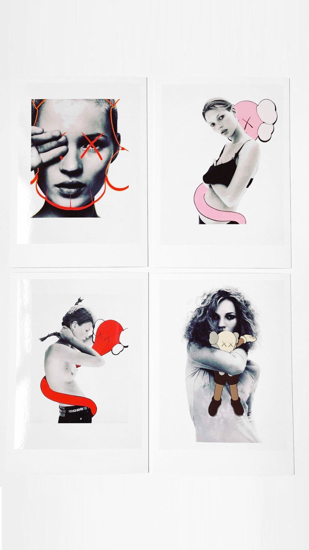 Kaws | 2019 | xKate Moss | Postcard Set (4)