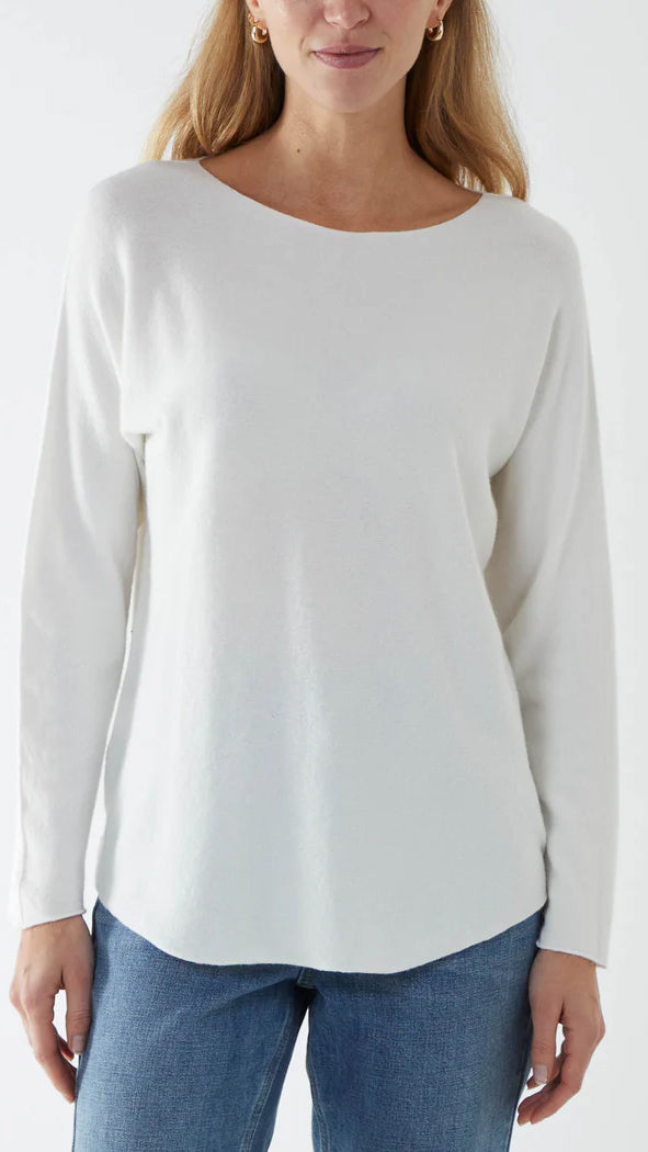 Essential curved hem slash neck jumper | 11 Colours | Bestseller!