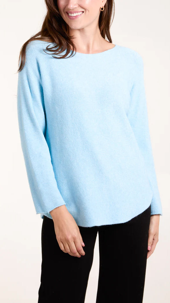 Essential curved hem slash neck jumper | 11 Colours | Bestseller!