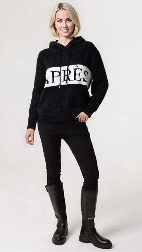 Brushed "Après" hooded jumper | 3 Colours