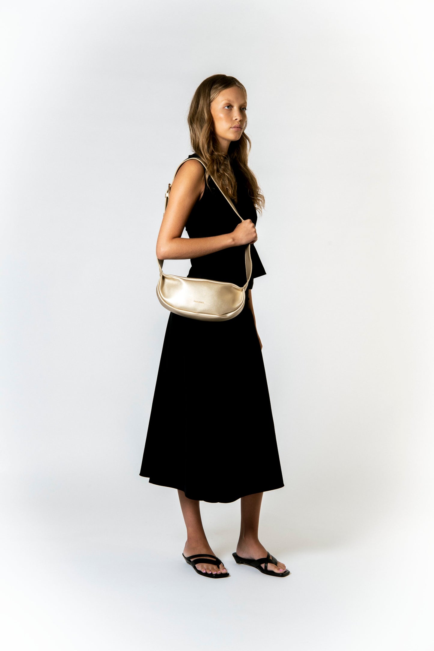 Crescent soft crossbody bag | Gold | by Every Other