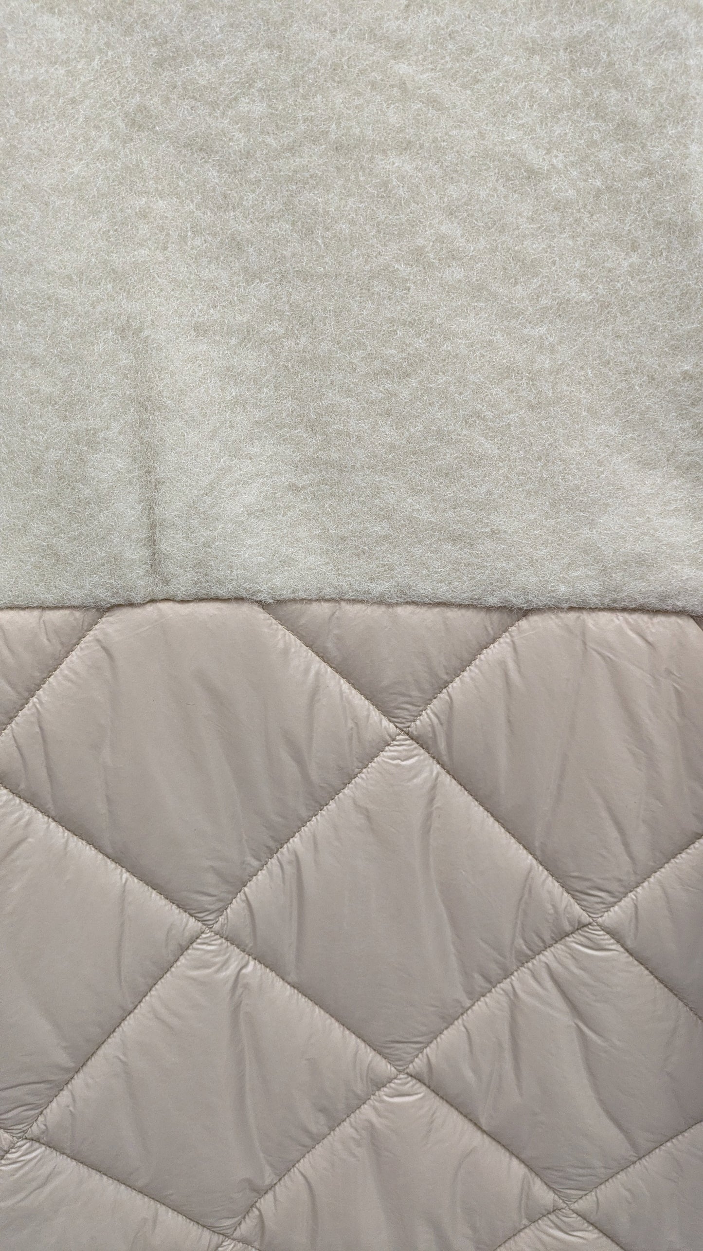 Half quilted zip-up longline jacket | 3 Colours