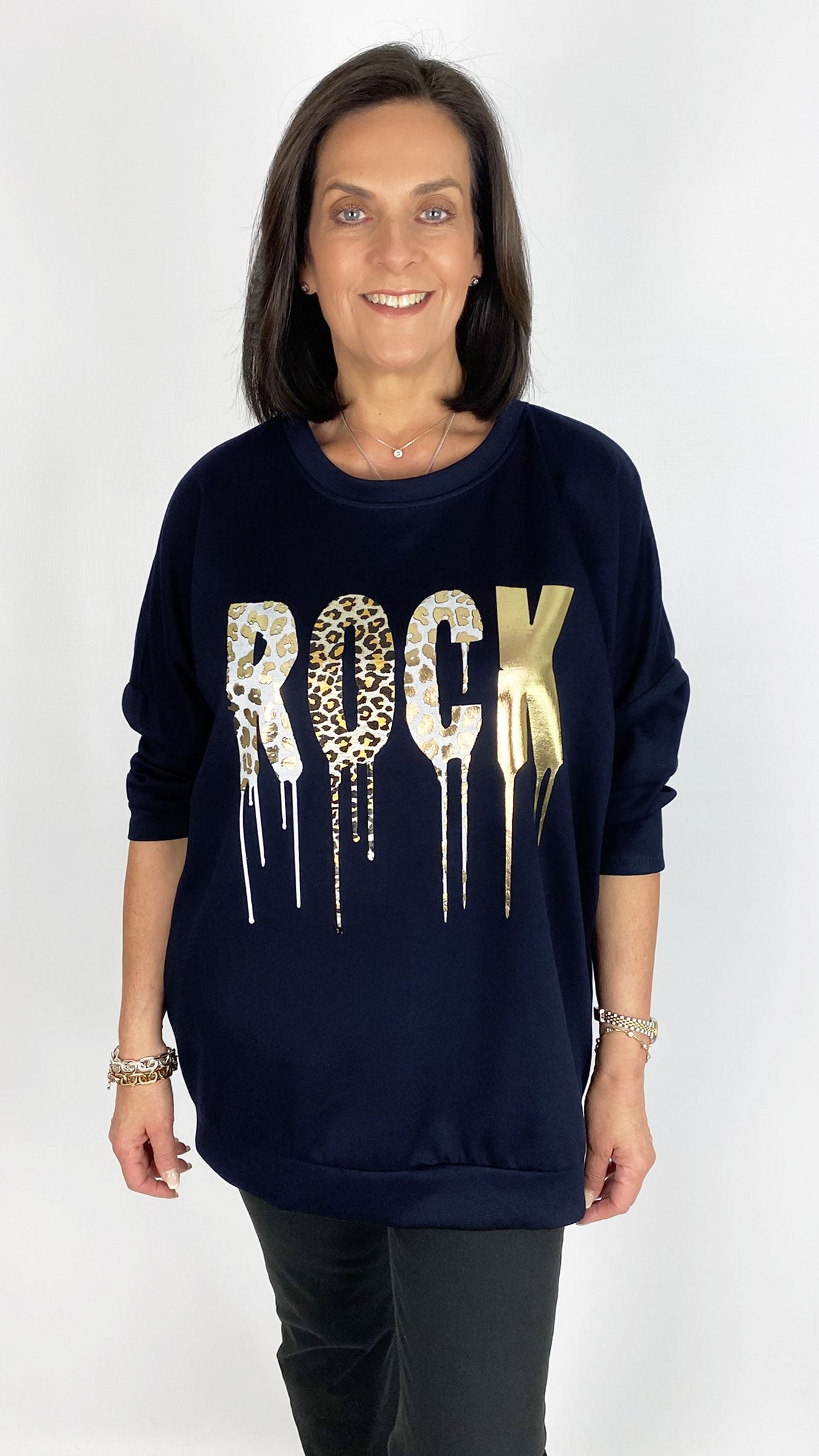 Lightweight silky soft zip-back AP 'ROCK' sweatshirt | 7 Colours