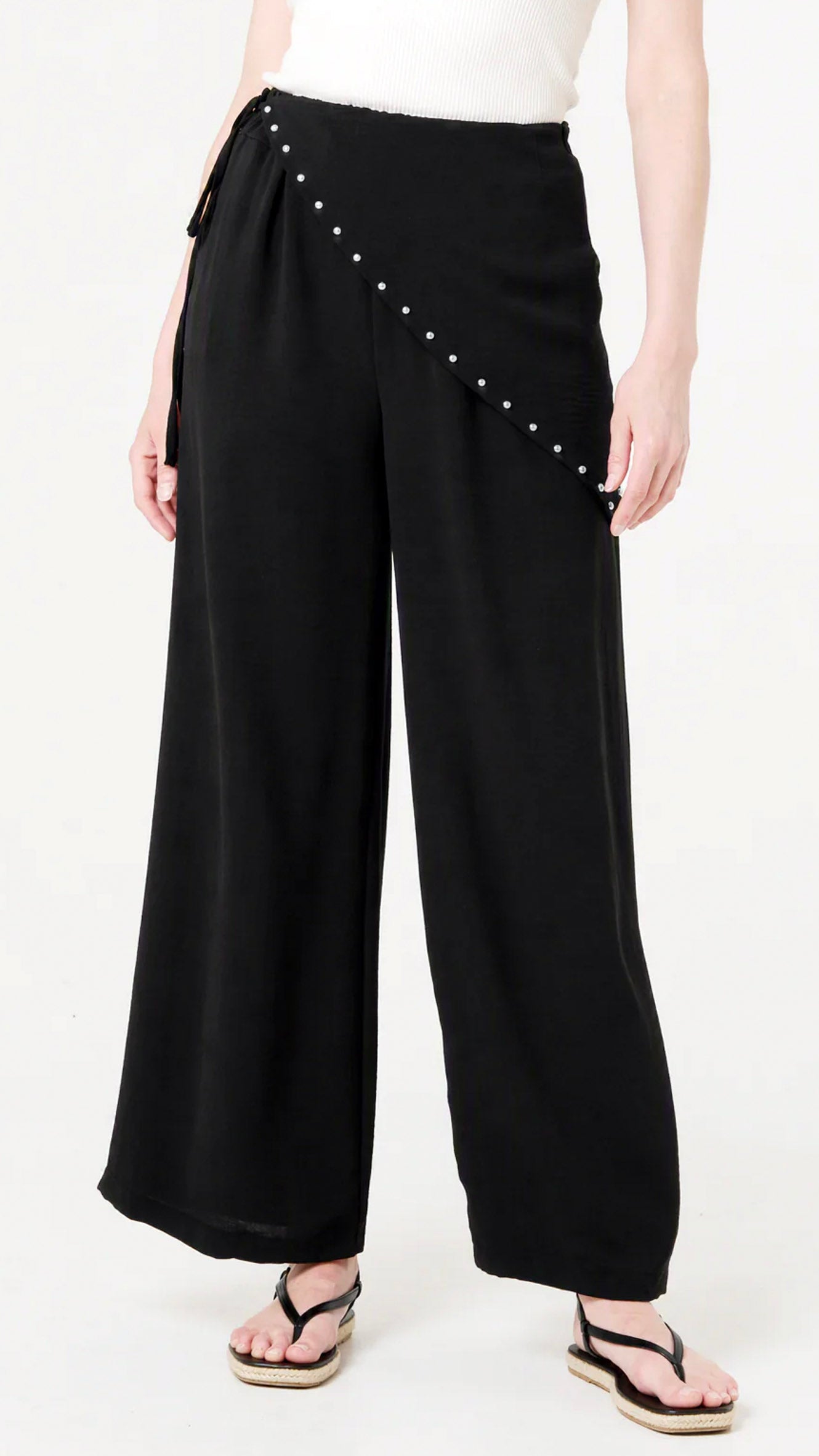 Studded side-tie pull-on pant | 4 Colours