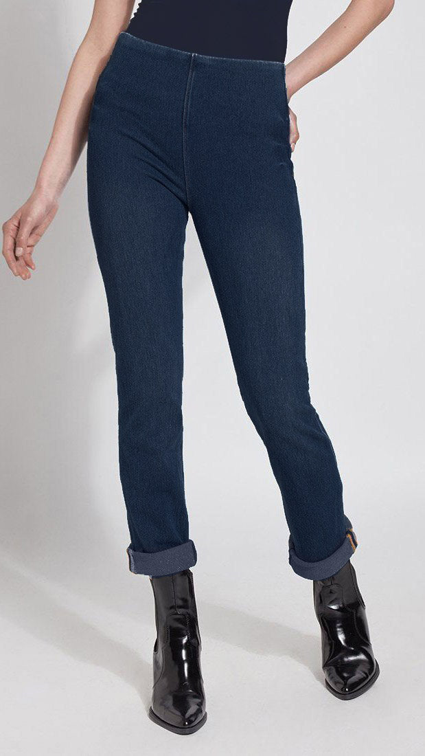 Boyfriend Cuffed Denim Jeans | Indigo | by Lysse NY | last 1s