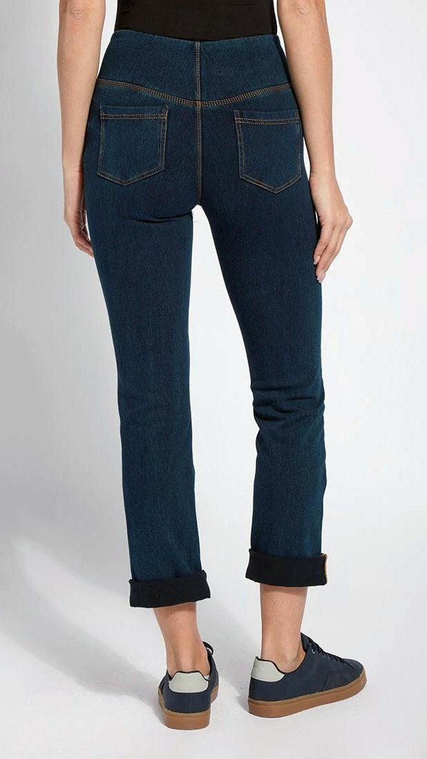 Boyfriend Cuffed Denim Jeans | Indigo | by Lysse NY | last 1s