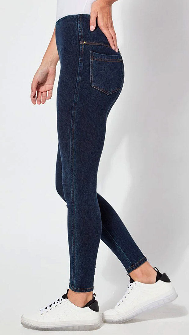 Lysse Knit Denim Leggings Size XS Womens Skinny Pull On Black Tie Dye High  Rise