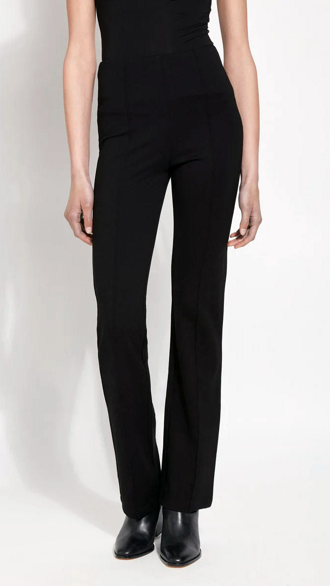 Wider-leg Ponte pants | Black | by Lysse NY | AW25/6