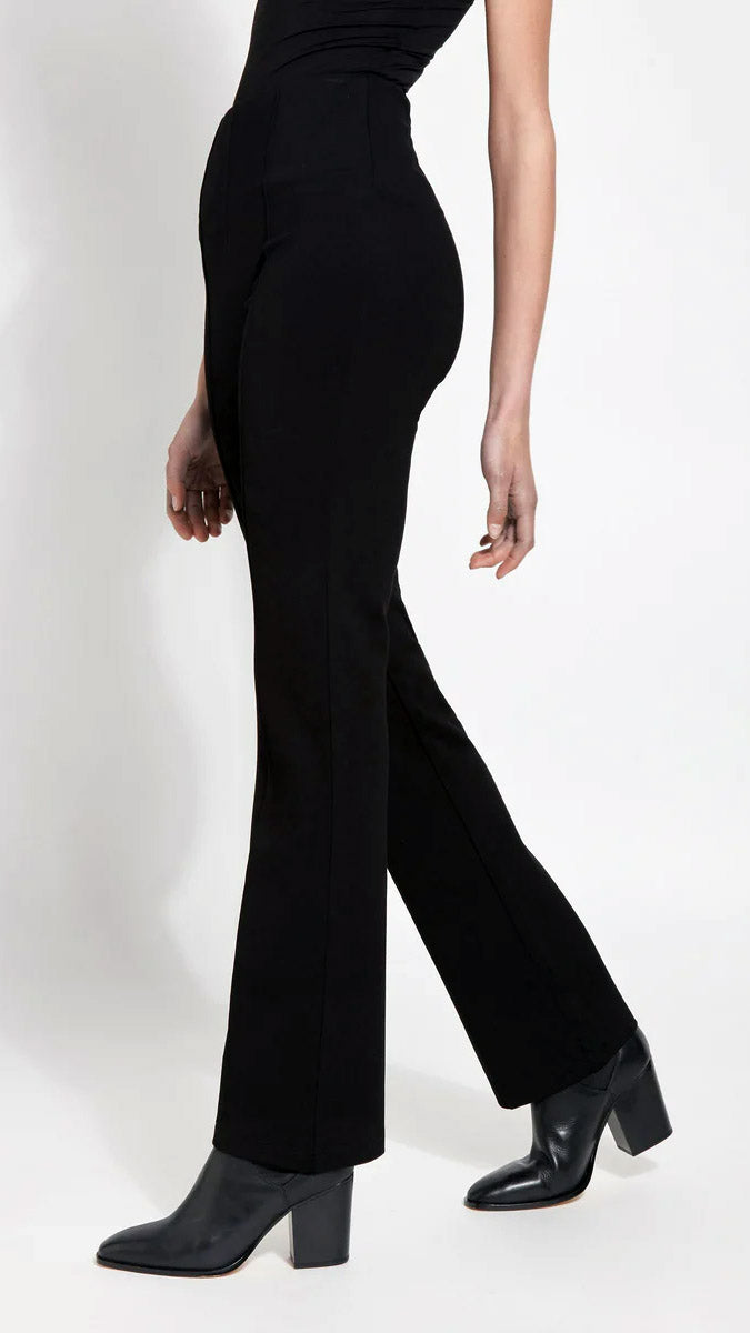 Wider-leg Ponte pants | Black | by Lysse NY | AW25/6