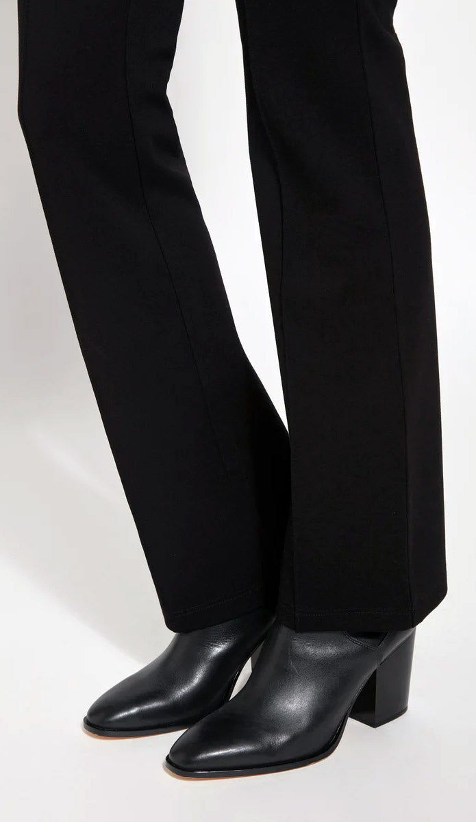 Wider-leg Ponte pants | Black | by Lysse NY | AW25/6