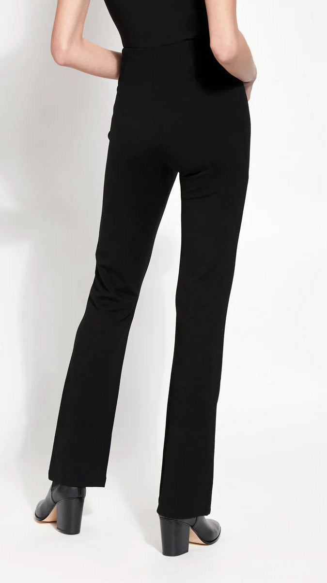 Wider-leg Ponte pants | Black | by Lysse NY | AW25/6