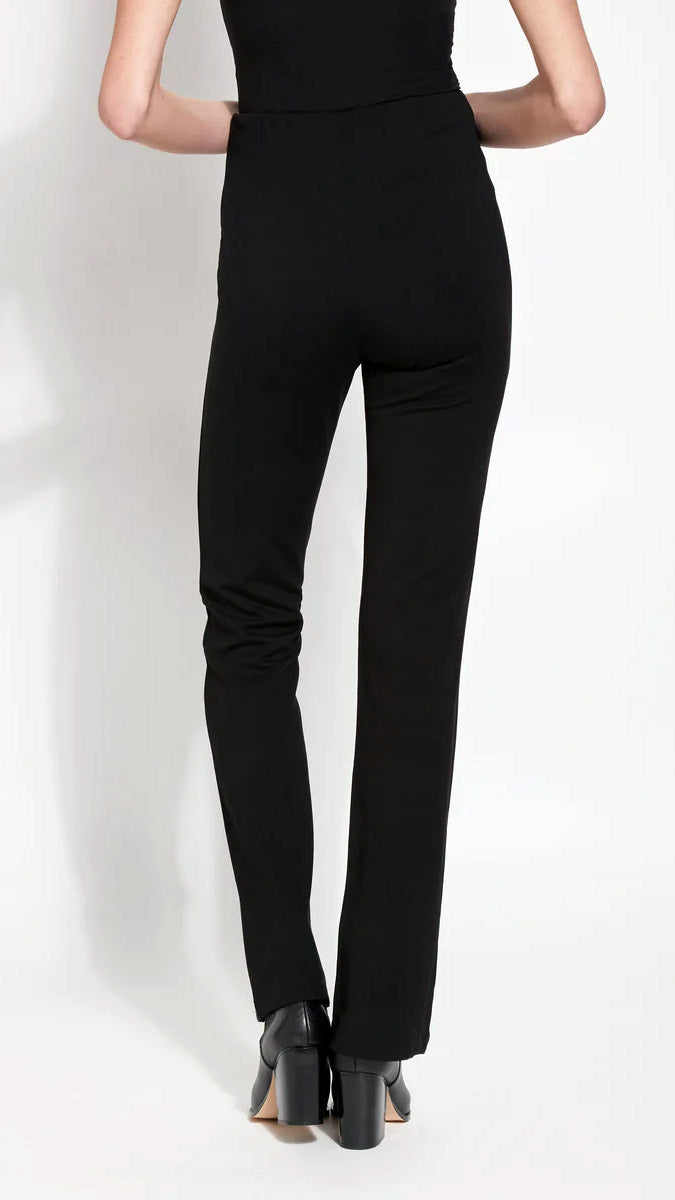 Wider-leg Ponte pants | Black | by Lysse NY | AW25/6