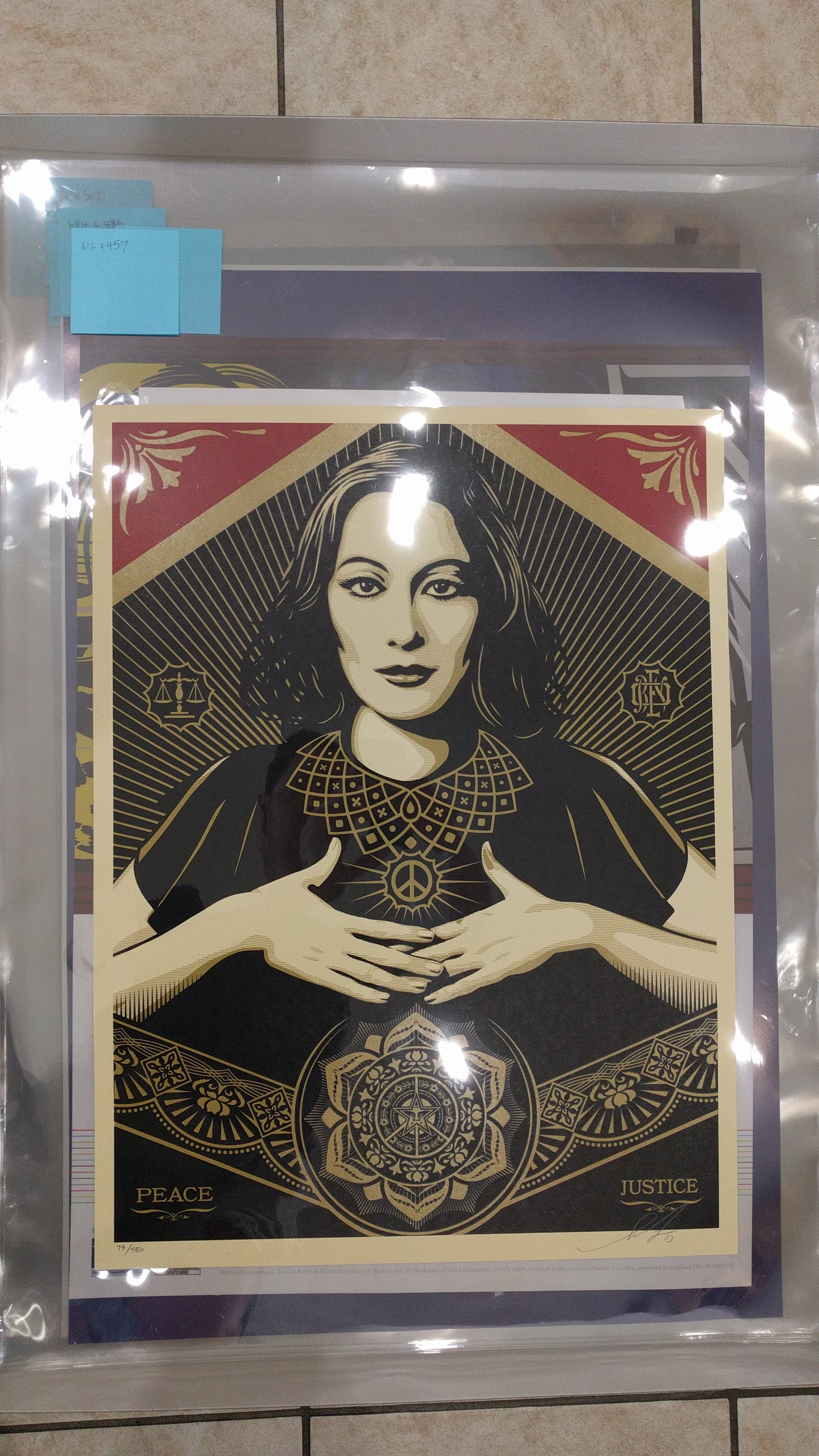 Shepard Fairey | 2013 | Peace & Justice Woman | Hand-signed & numbered Screenprint