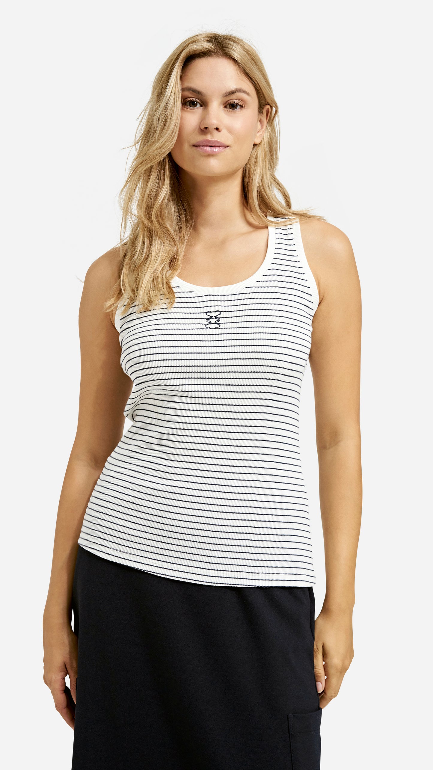 Anagram ribbed striped top | Marine | by Smith & Soul