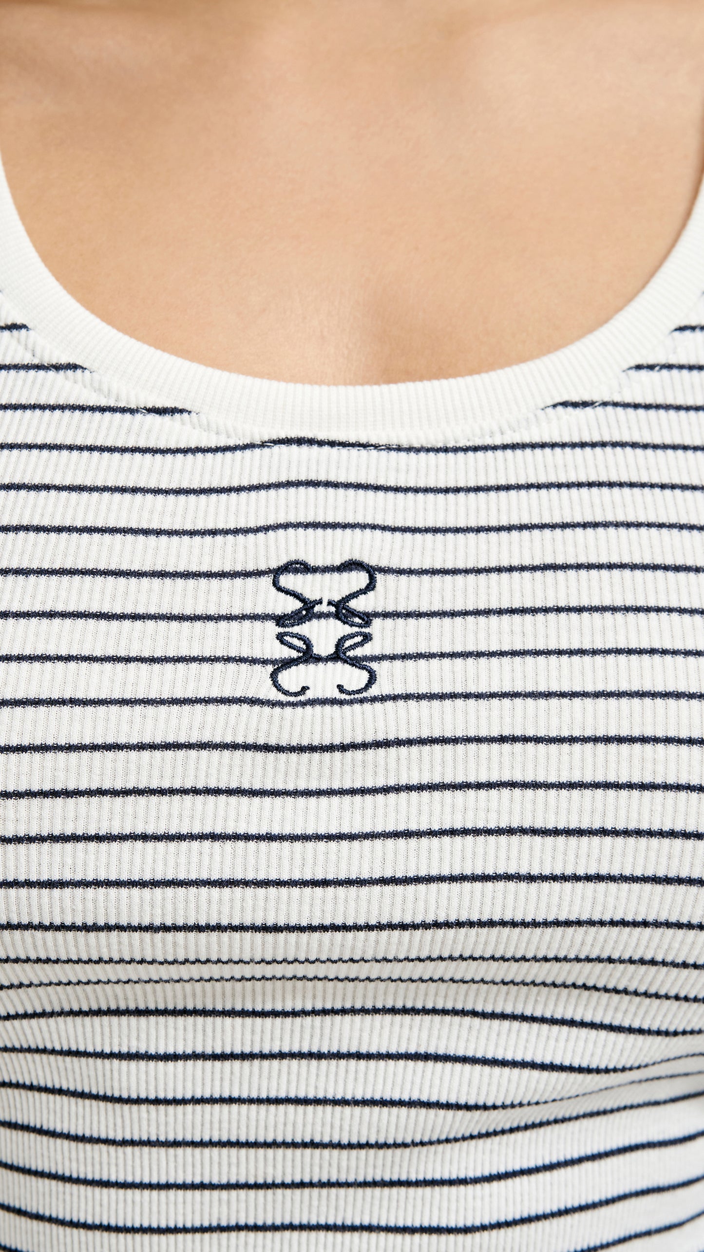 Anagram ribbed striped top | Marine | by Smith & Soul