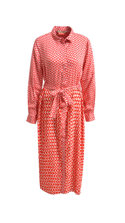 Dress with plissee | Rosé print | by Smith & Soul