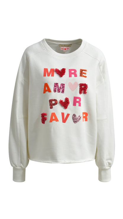 Sweatshirt embellished | Off-white | by Smith & Soul