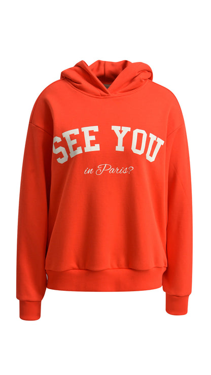 Oversize college hoodie | Fire red | by Smith & Soul