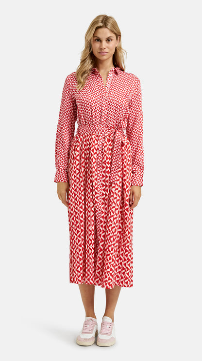 Dress with plissee | Rosé print | by Smith & Soul