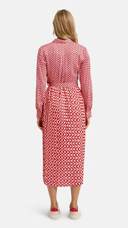 Dress with plissee | Rosé print | by Smith & Soul