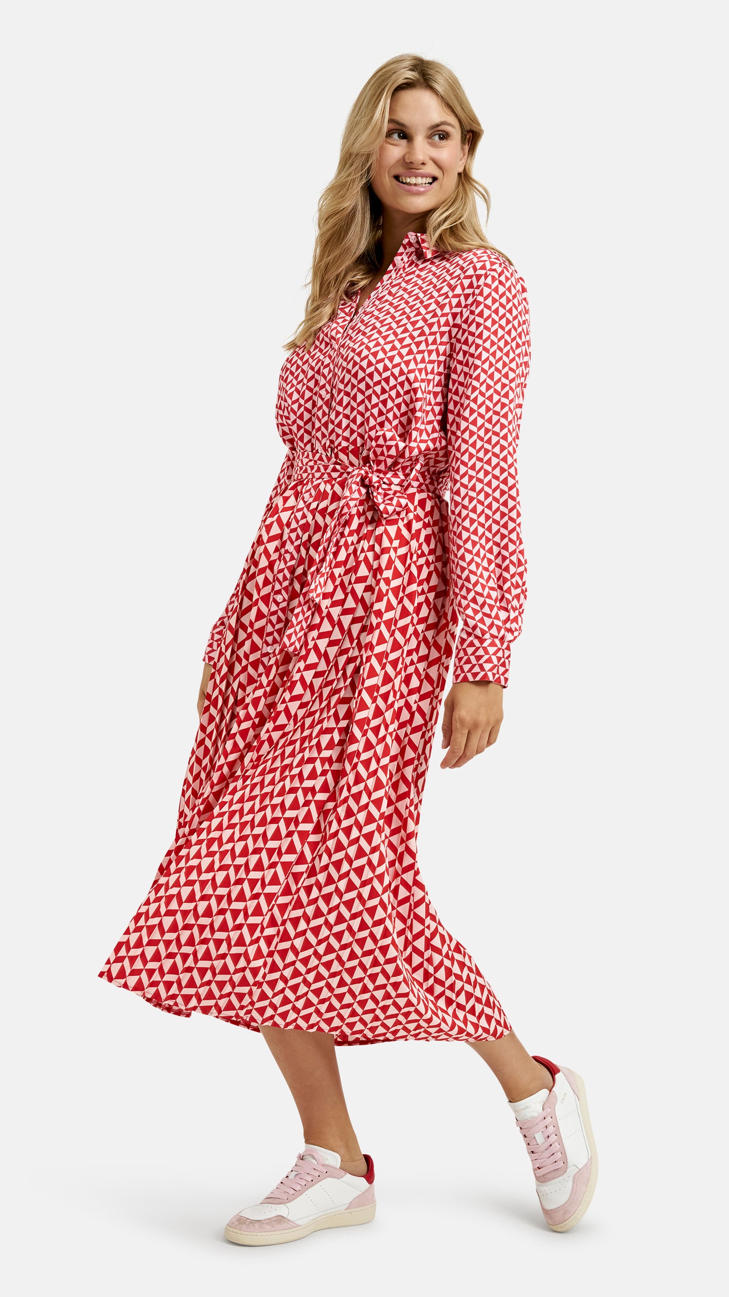 Dress with plissee | Rosé print | by Smith & Soul