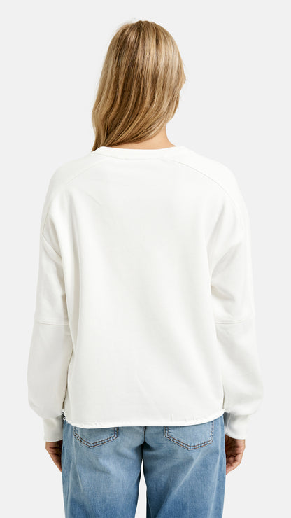 Sweatshirt embellished | Off-white | by Smith & Soul