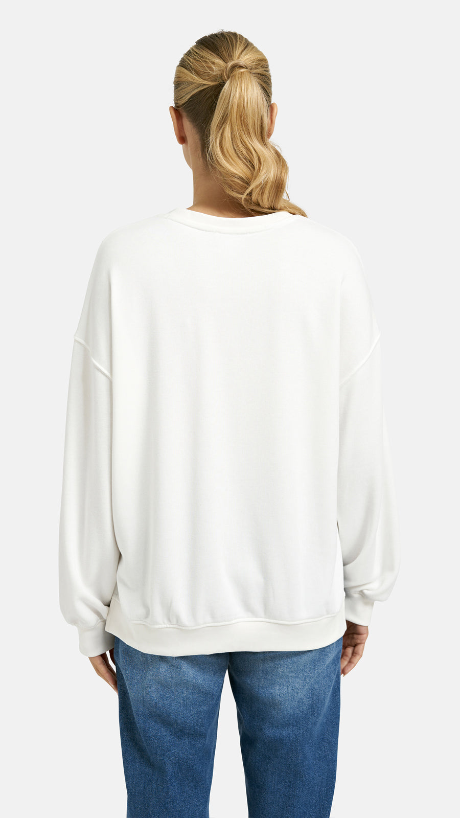 Bright sequin embroidery v-neck sweatshirt | Off-white | by Smith & Soul | new! March 2026