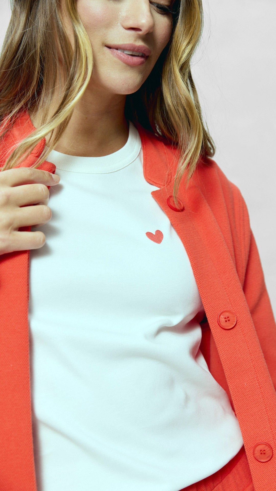 Structured interlock jacket | Fire red | by Smith & Soul