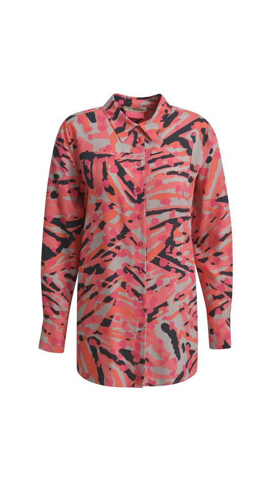 Printed shirt blouse by Smith & Soul (Berry Pink)