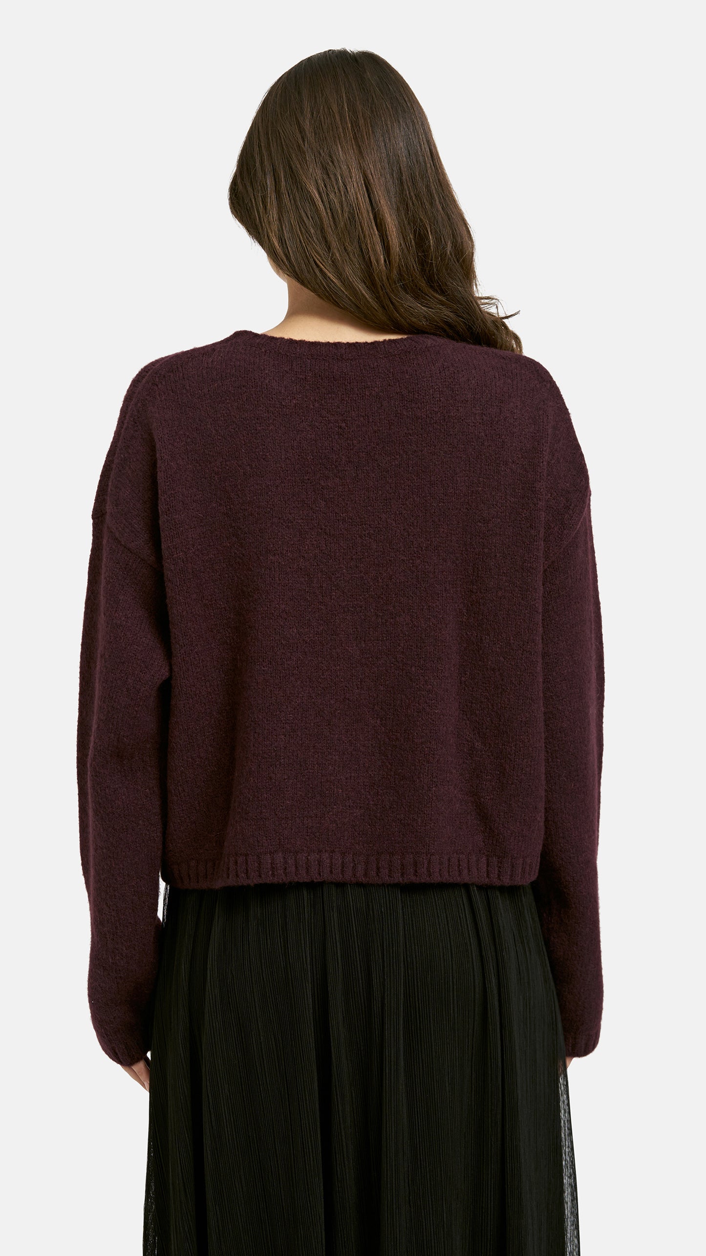 Cropped pullover | Plum | by Smith & Soul