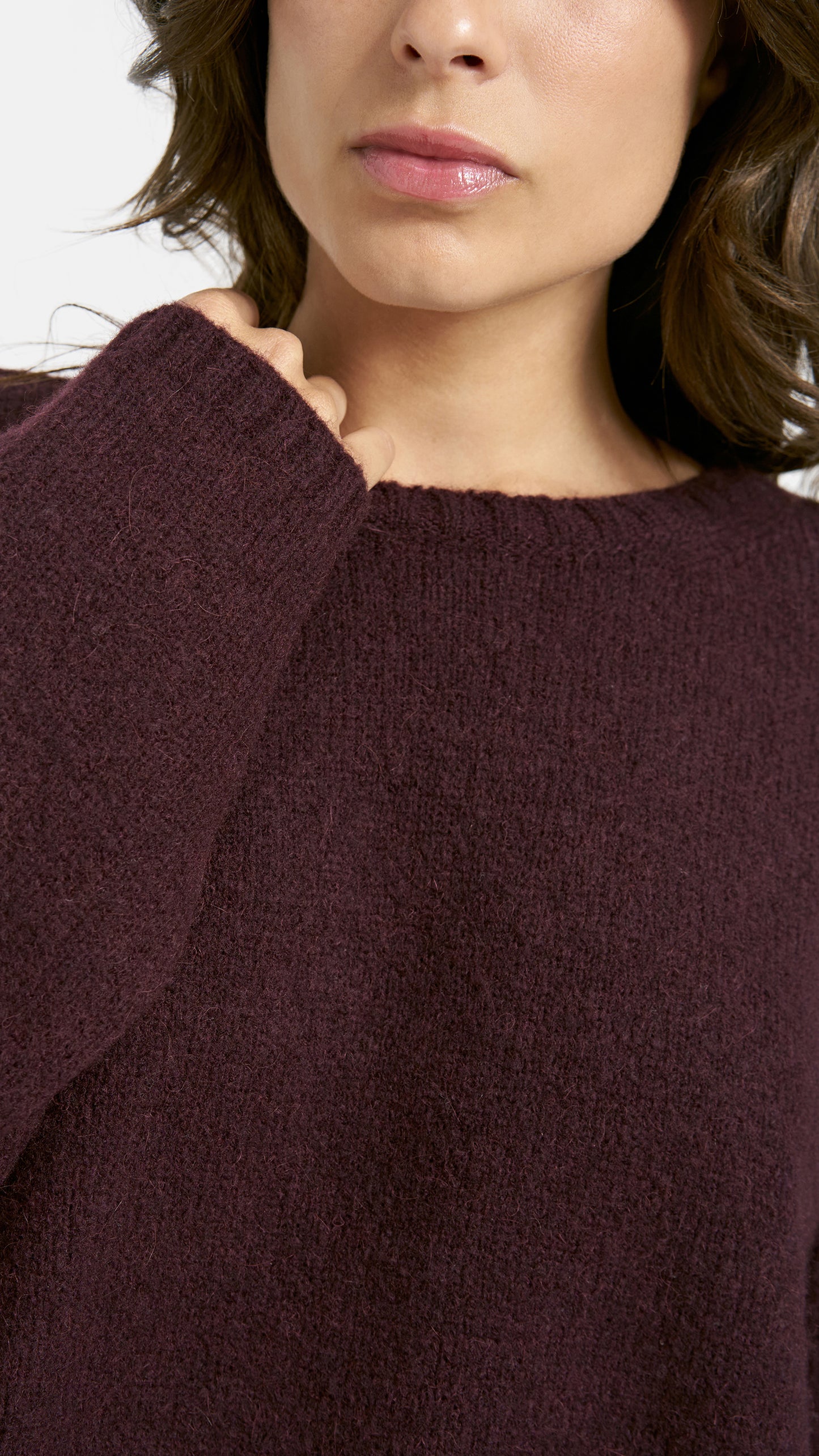Cropped pullover | Plum | by Smith & Soul