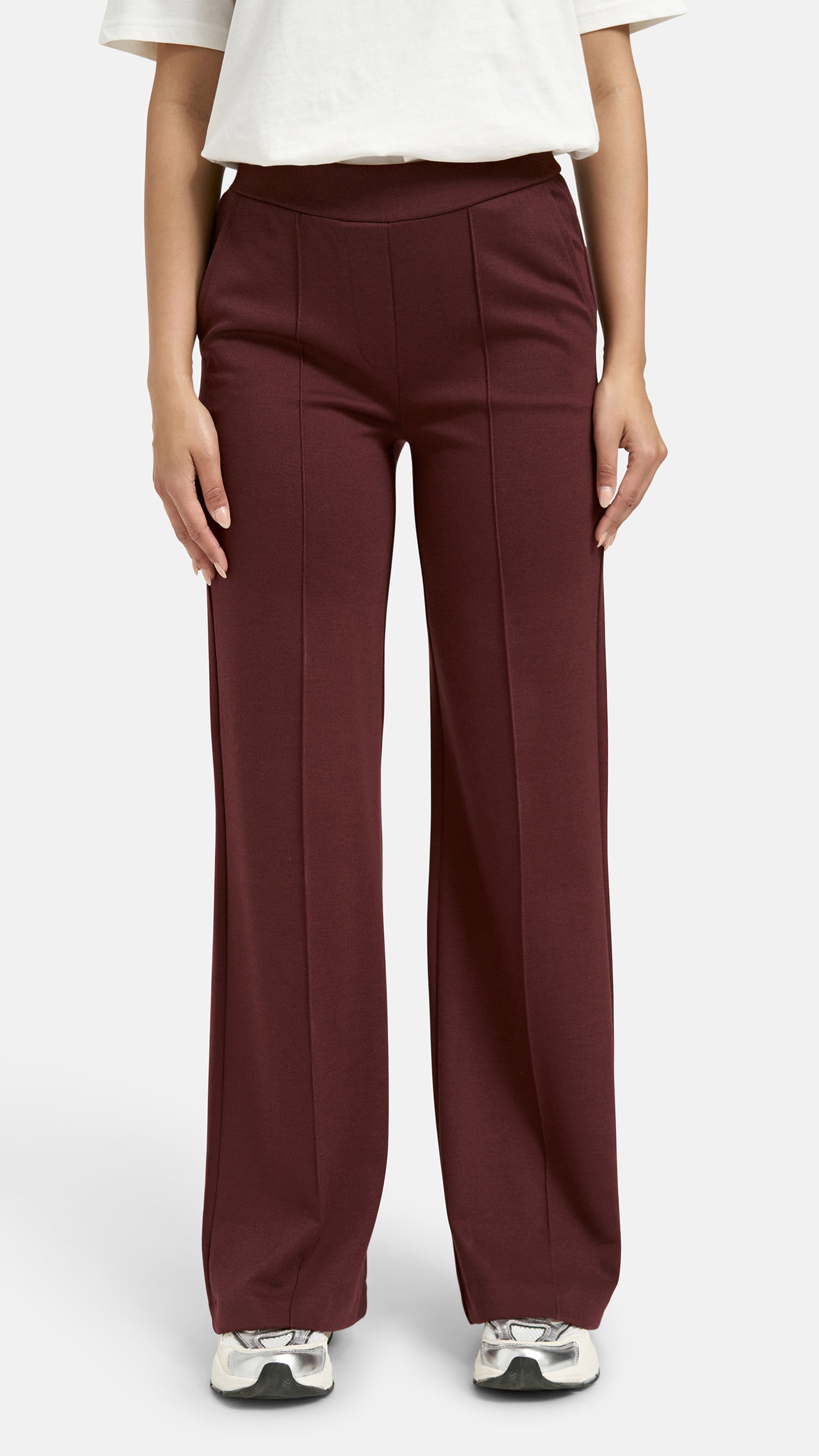Interlock jersey pants | Bordeaux | by Smith & Soul