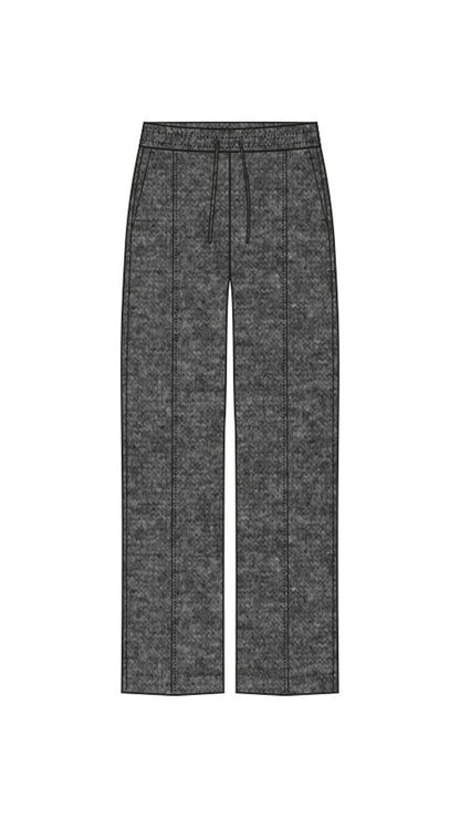 Flannell wideleg pants | Grey melange | by Smith & Soul