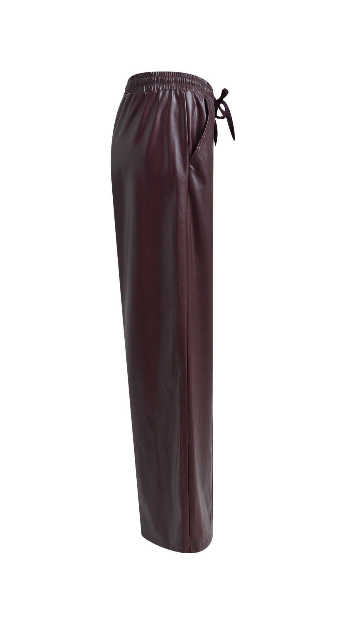 Faux leather pants | Bordeaux | by Smith & Soul