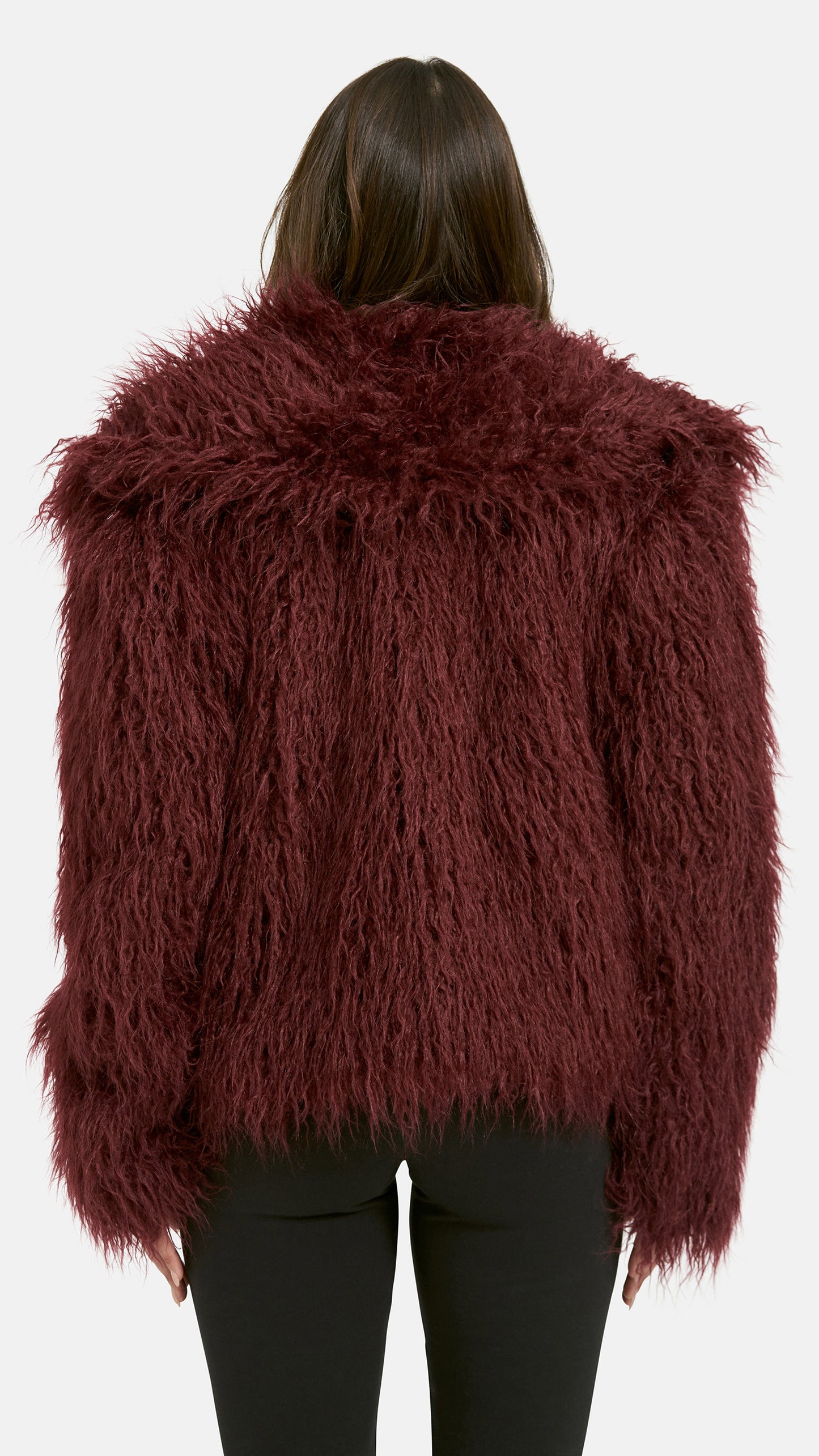 Faux fur jacket | Bordeaux | by Smith & Soul