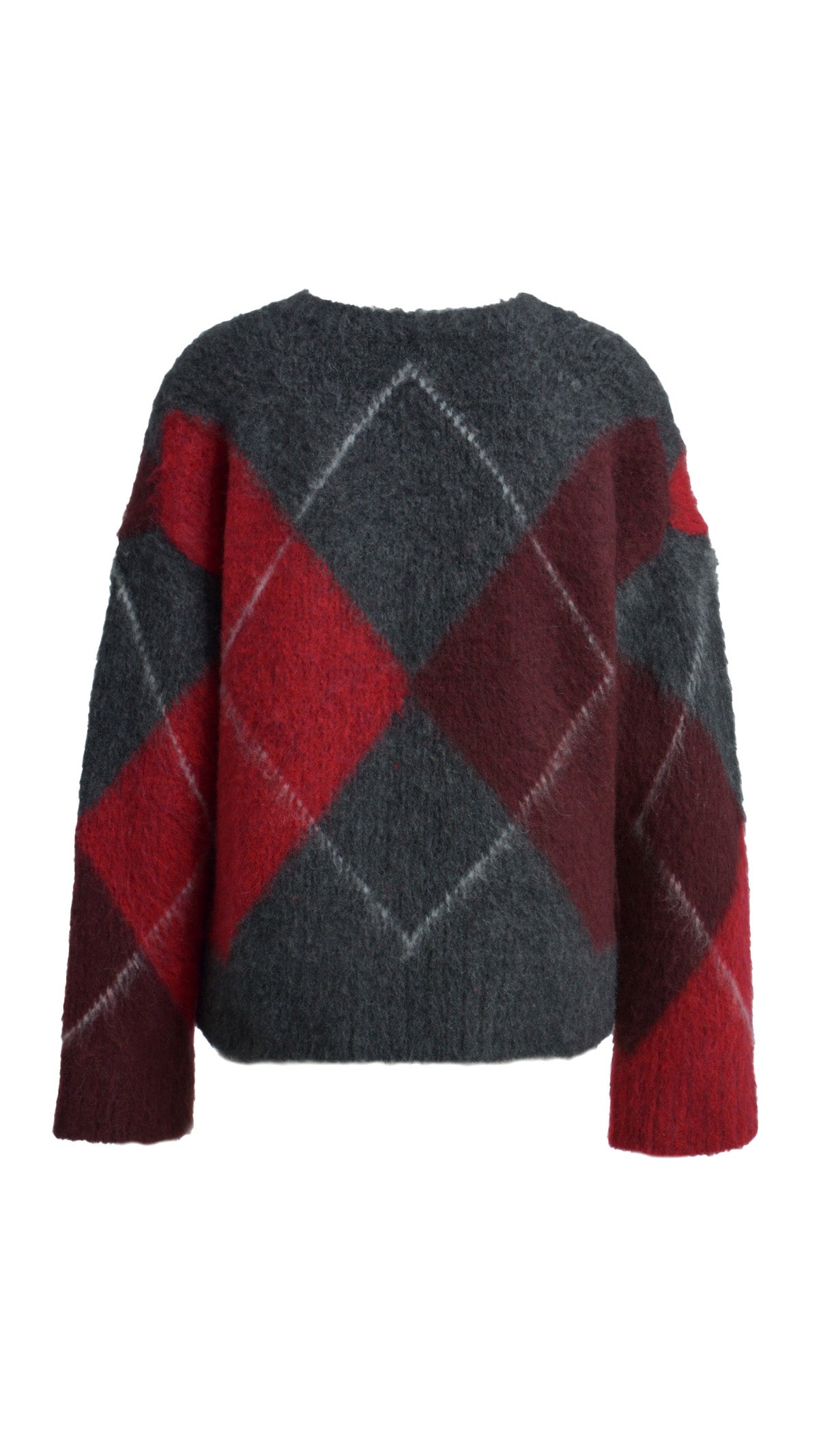 Argyle V-neck pullover | Anthracite | by Smith & Soul