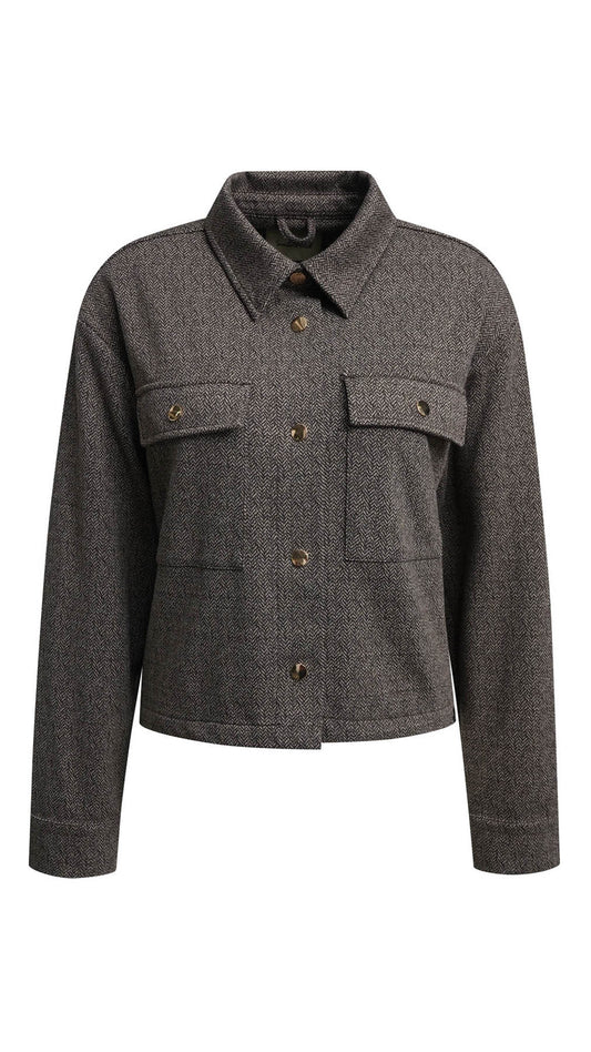 Herringbone interlock jacket | Brown/Mocha | by Smith & Soul