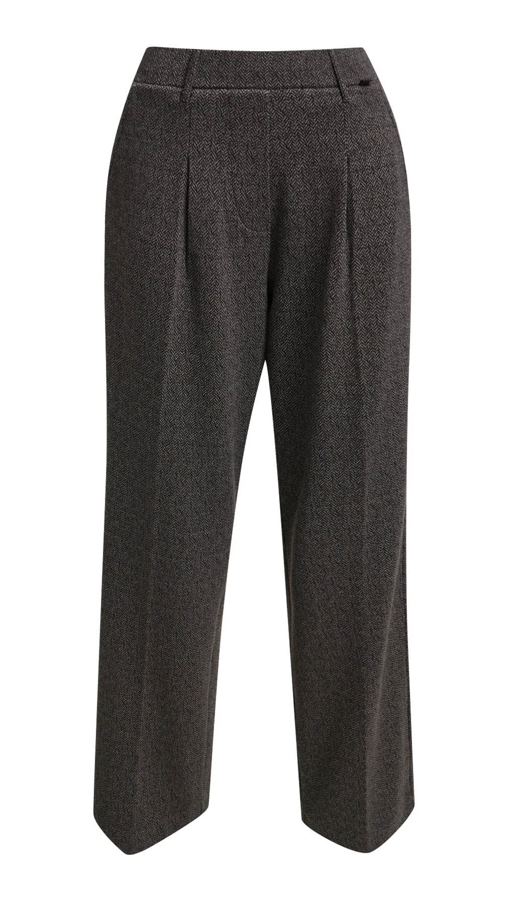 Herringbone interlock trousers | Brown/Mocha | by Smith & Soul