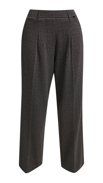 Herringbone interlock trousers | Brown/Mocha | by Smith & Soul
