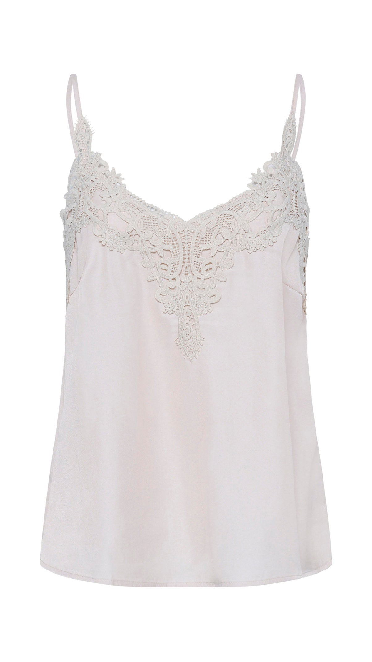 Lace trimmed strappy v-neck cami | 2 Colours | by Cream