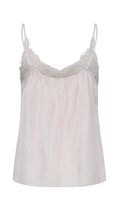 Lace trimmed strappy v-neck cami | 2 Colours | by Cream