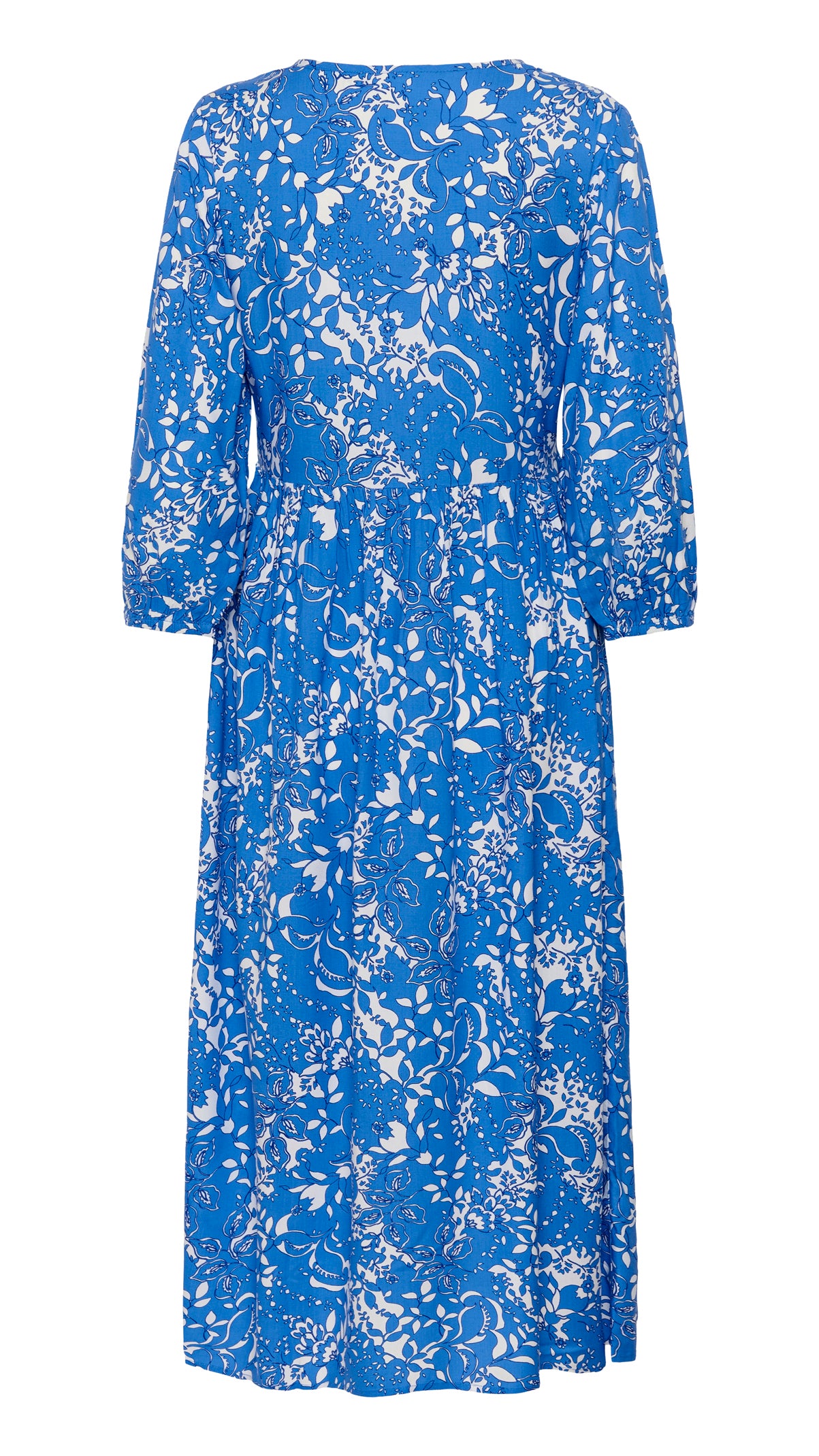 Floral print shirred bust v-neck dress | 2 Colours | by Cream