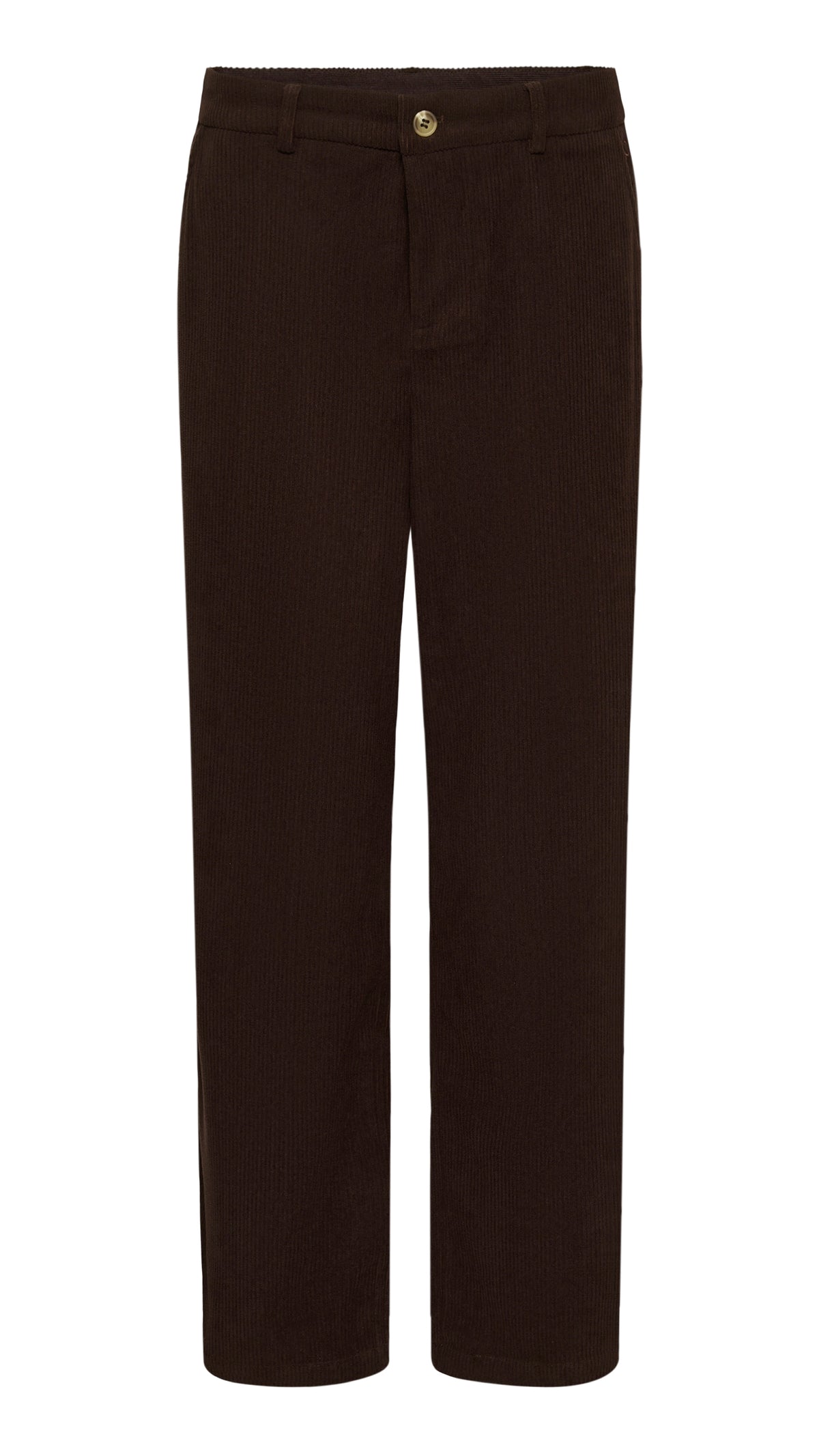 Corduroy straight-leg trouser | Chocolate | by Cream