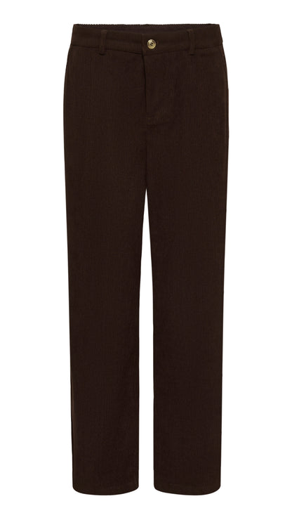Corduroy straight-leg trouser | Chocolate | by Cream