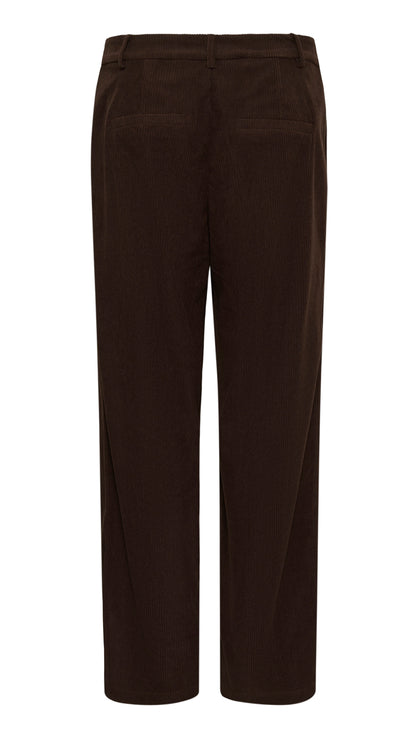Corduroy straight-leg trouser | Chocolate | by Cream
