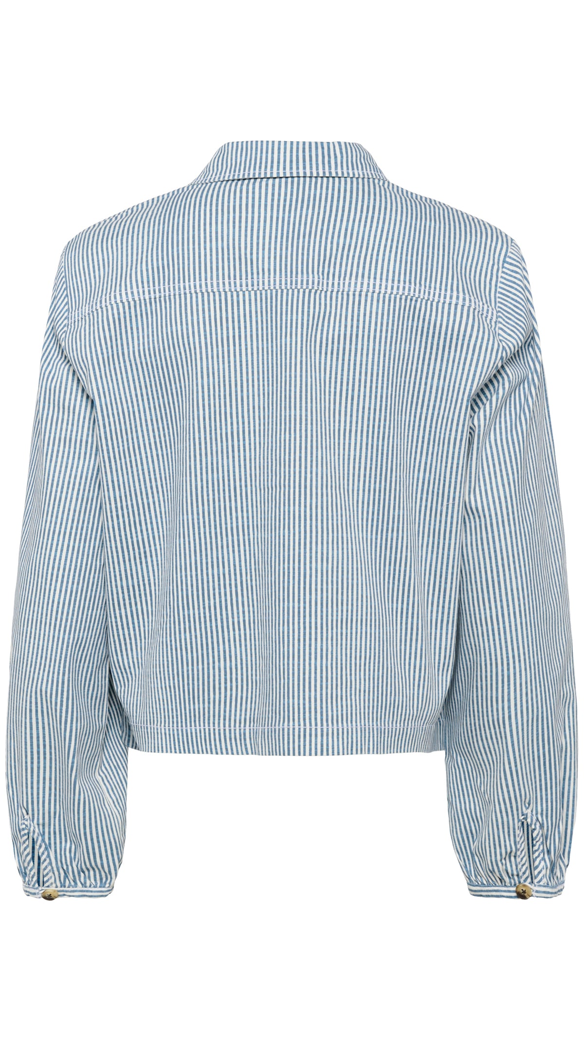 Pinstripe patch pocket jacket | Blue/White | by Cream