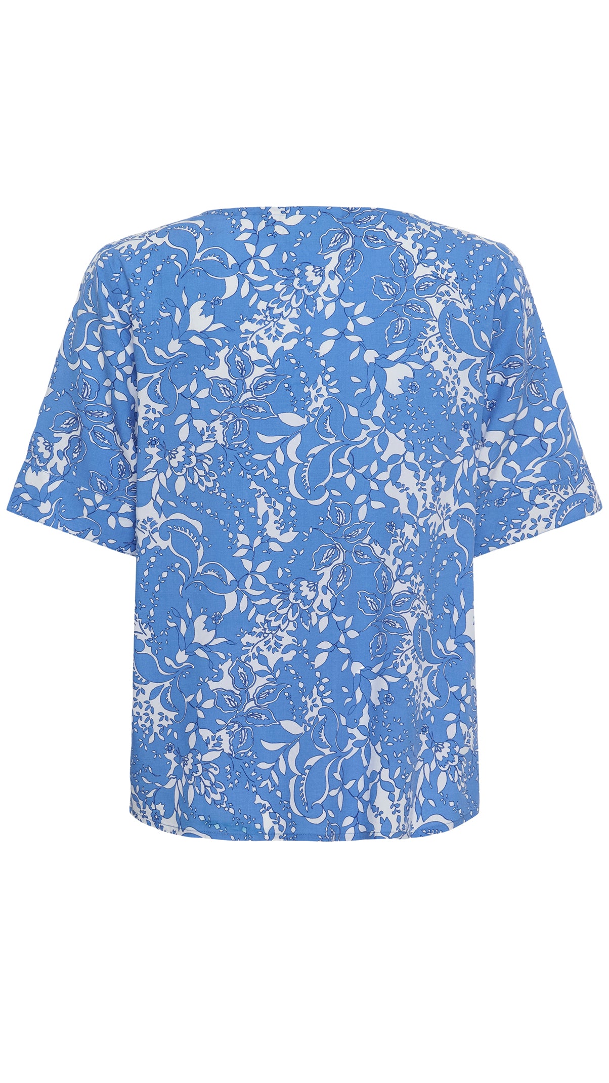 Floral print v-neck blouse | Blue | by Cream
