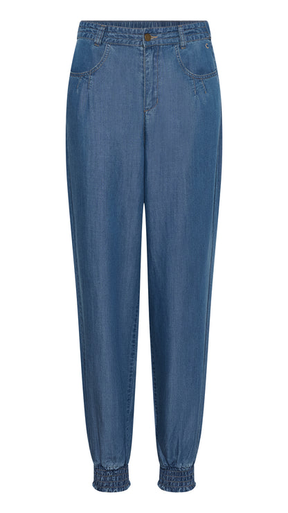 Chambray cuffed harem pants | Mid Denim | by Cream